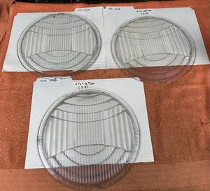 3 LOT VINTAGE Original DEPRESS BEAM LENS Head Light Lamp OLD CAR 9-7/8 X 8-31/32 - Picture 1 of 12