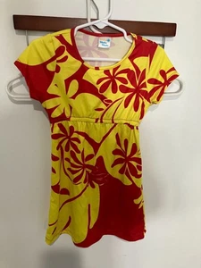 Baby Holo Holo Kleinkind Mädchen Hawaii Kleid, gelb/rot, Größe 2T - Bild 1 von 3