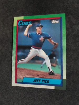 1990 Topps #613 Jeff Pico Chicago Cubs Baseball Card - Image 1 of 2