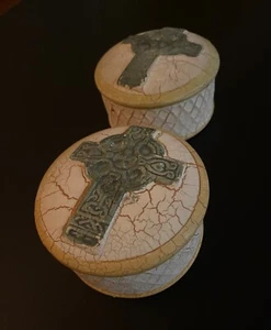 Religiöses Kreuz Keramik Behälter Menge 2 [kostenloser Versand] - Bild 1 von 9