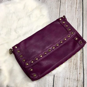Bolso de Mano Convertible LP Azul Dorado Tachonado Púrpura Imitación Cuero - Imagen 1 de 6