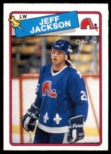 1988-89 O-Pee-Chee Jeff Jackson Rookie . Quebec Nordiques #219