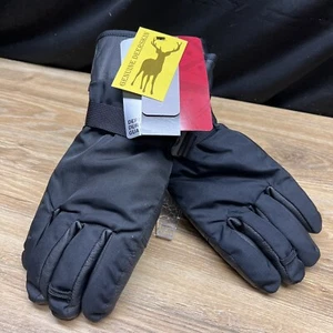 Leather Deerskin/Nylon Gloves Gander Mountain Thinsulate Mens XXL NWT Black - Picture 1 of 5