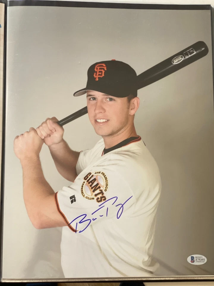 BUSTER POSEY FIRMADO 11X14 GIGANTES DE SAN FRANCISCO BECKETT BAS AUTÓGRAFO AUTOMÁTICO Foto 1 de 1