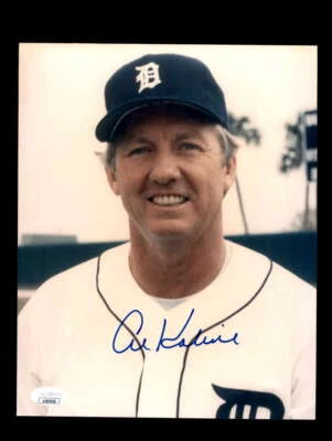 Al Kaline JSA Coa Signed  8x10 Photo Autograph Detroit Tigers - Image 1 of 3