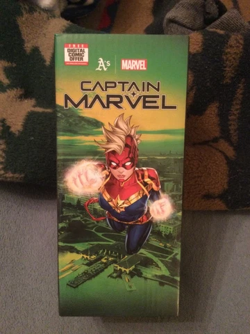 OAKLAND ATHLETICS CAPTAIN MARVEL BOBBLEHEAD SGA 7/15/23  NEW IN BOX Cover