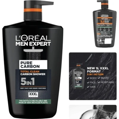 L'OREAL PARIS L'Oreal Men Expert Pure Carbon Shower Gel Large XXL 1L UK