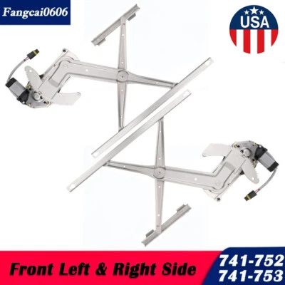 For 1994-2001 Dodge Ram 1500 2500 3500 Front Power Window Regulator w/Motor Pair - Image 1 of 4