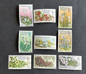 Falkland Islands Stamps Flowers SG 232/40 (0.5d-1s) MLH 