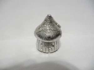 THIMBLE VINTAGE SHINY PEWTER "HERSHEY'S KISSES" - Picture 1 of 5
