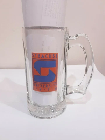 SYRACUSE UNIVERSITY GLASS BEER STEIN Cover