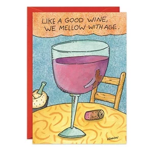 Humor Funny Mellow With Age Card Friend oatmeal studios Him Man Her - Picture 1 of 2