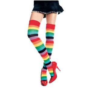 22" Women Girl Opaque Striped Long Warm extra stretch Stockings Knee High Socks