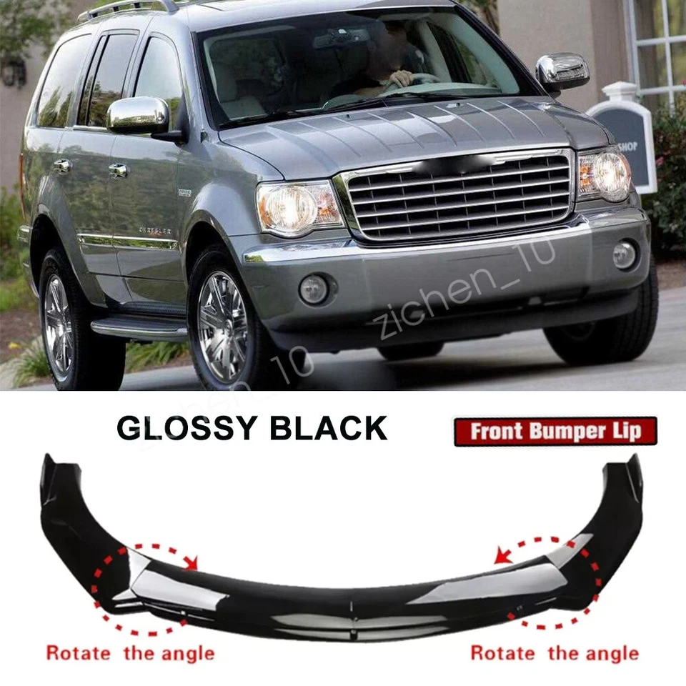For Chrysler Aspen Front Bumper Lip Spoiler Splitter Body Kit Glossy Black Foto 1 de 4