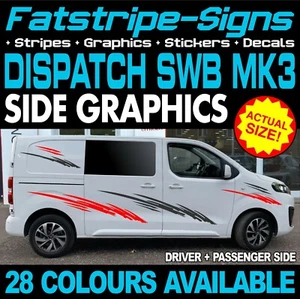 para adaptarse a CITROEN DISPATCH MK3 SWB L1 GRÁFICOS PEGATINAS CALCOMANÍAS RAYAS FURGONETA CAMPER - Imagen 1 de 2