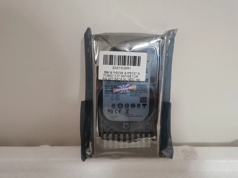 81Y9727 81Y9726 81Y3857 500GB 7.2K 6Gbps SFF 2.5" SATA NL HARD DRIVE - Image 1 of 1