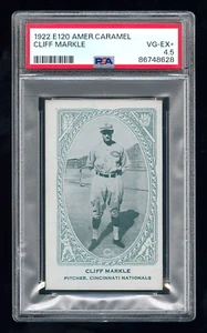 1922 E120 American Caramel Cliff Markle PSA 4.5 Pop 1 One Higher Cincinnati Reds - Picture 1 of 2