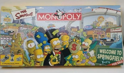 The Simpsons Monopoly 2001 vintage Board Game Complete Homer Bart Matt Groening - Image 1 of 4