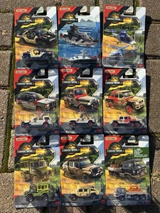 Juego de 9 2025 Matchbox Jurassic World Rebirth Mix 2 Mercedes Ford FSC Barco Jeep - Imagen 1 de 10