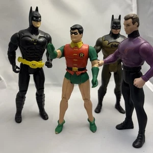 VTG Batman & Robin & Bruce Wayne DC Comics & Kenner Action Figures 90s Toys - Picture 1 of 13