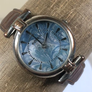 Vintage Fossil Women PC-7392 Dress Brown Leather Quartz Analog 30mm Watch 7" - Picture 1 of 15