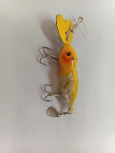 Vintage Luxon Yellow & Silver Fishing Lure - Picture 1 of 8