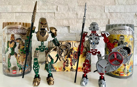 Bionicle Toa Hagah Warriors:  Iruini 8762 & Norik 8763 w/Canisters & Manuals