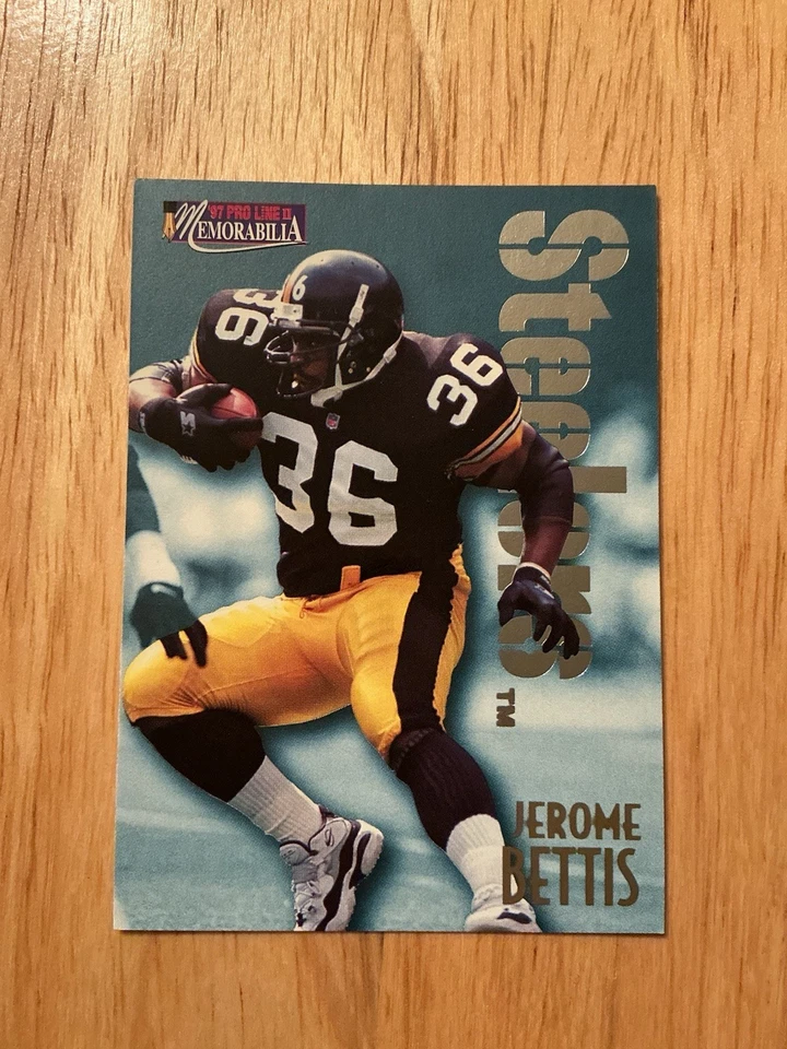1997 Score Board Pro Line II Memorabilia.       Jerome Bettis.        # MEM 39 - Image 1 of 2