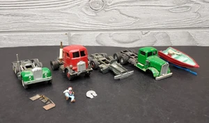 Lot Of Misc Vintage Ulrich Die-Cast Semi Trucks Parts & Unbranded Boat HO Scale - Picture 1 of 8