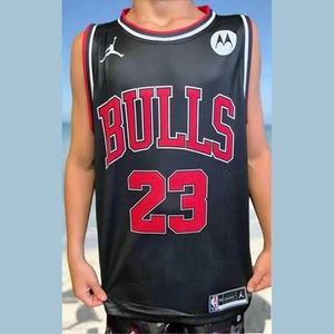 NBA CHICAGO BULLS JORDAN CAMISETA DE BALONCESTO PERSONALIZADA NEGRA/ROJA (ELIGE LA TALLA) - Imagen 1 de 2