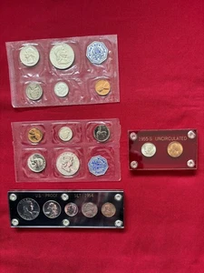 1954 1955 1956 US Proof Sets + BU 1c / 10c - Picture 1 of 2