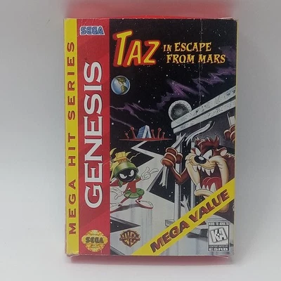 Sega Genesis Taz in Escape from Mars Cartridge And Box Only Untested - Image 1 of 4