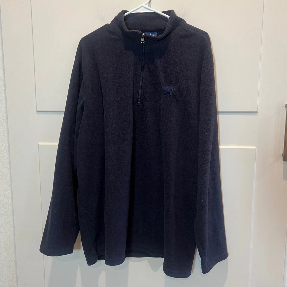 Ropa del equipo Dallas Cowboys azul marino polar 1/4 cremallera pulóver para hombre 2XL Foto 1 de 4