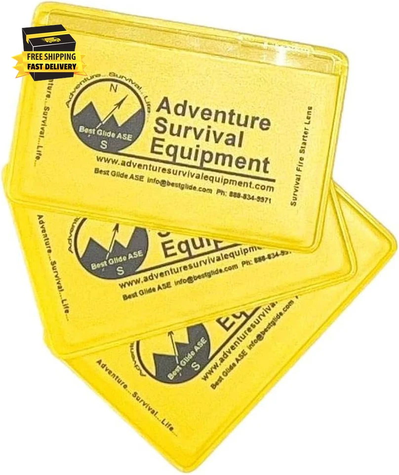 Lente Fresnel tamaño tarjeta de crédito arranque contra incendios y lentes lupa (paquete de 3 - amarillo Foto 1 de 4