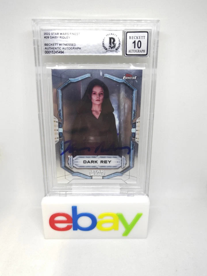 Rey Autographed Daisy Ridley 2022 Star Wars Finest #28 BGS 10 Auto - Image 1 of 1