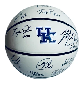 2024-2025 KENTUCKY WILDCATS TEAM SIGNED AUTOGRAPH BASKETBALL POPE OWEH BUTLER - Picture 1 of 3