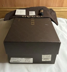 Caja de zapatos vacía marrón Gucci con cordones y bolsa antipolvo - Imagen 1 de 8