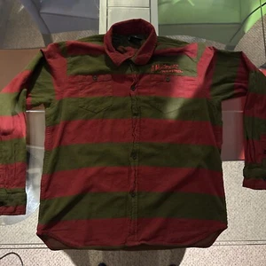 Officially Licensed A Nightmare Elm Street Freddy Krueger Flannel Shirt XL - Picture 1 of 11
