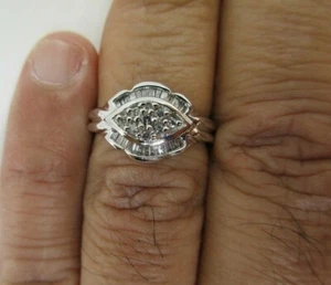 14K Gold Diamond Cocktail Ring Diamond=2/3 Carat F-VS2 4.0 Grams Value=$4,500 - Picture 1 of 10