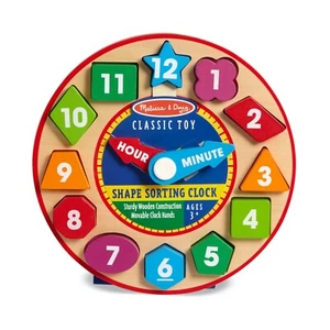 Melissa & Doug Wooden Shape Sorting Clock - Picture 1 of 6