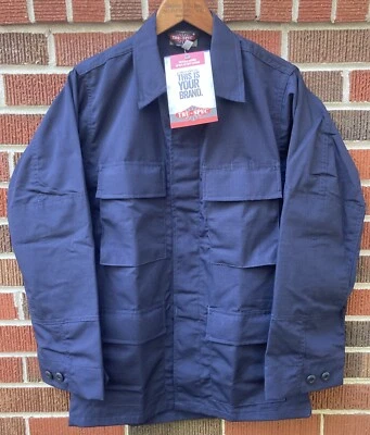 NWT TRU-SPEC TACTICAL BDU SHIRT LONG SLEEVE BLUE X-SMALL REGULAR - Imagem 1 de 4