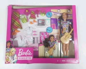 Barbie You Can Be Anything 2 dolls Guitar Singer Doc, Tennis Playset Box Damage - Picture 1 of 3