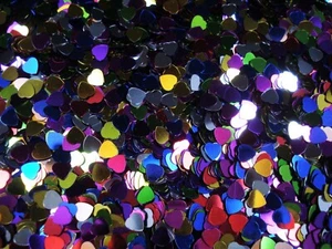 Sequins Hearts 6mm Metallic Mix 25g Table Scatters Decorating  - Picture 1 of 2