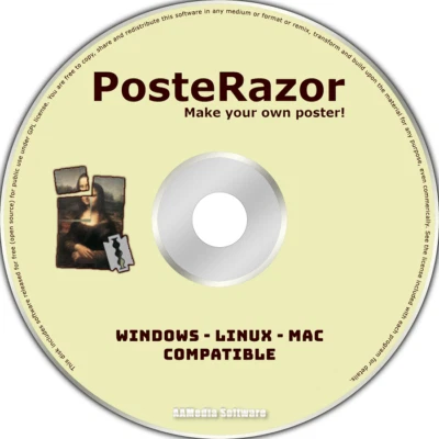 PosteRazor - POSTER MAKER CREATION SOFTWARE CD FOR WINDOWS LINUX MAC OS X - Image 1 of 2