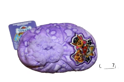 Nickelodeon NUEVO♈Niñas talla 6-12 mos. Calcetines Zapatilla Aplicados ~ Paw Patrol Púrpura Foto 1 de 3