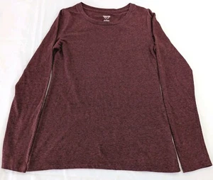 Mossimo supply co Women’s Maroon Soft Cotton Blend Long Sleeve shirt Small - Picture 1 of 7