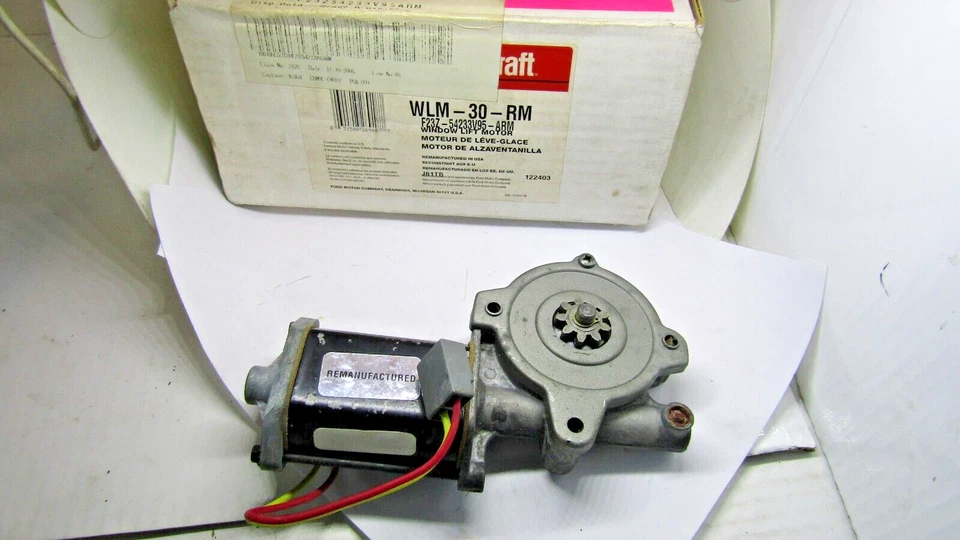WLM-30-RM MOTORCRAFT МОТОР ДЛЯ ПОДЪЕМА ОКОН ЗАДНИЙ ЛЕВЫЙ ОТ ОРИГИНАЛЬНОГО ПРОИЗВОДИТЕЛЯ ВОССТАНОВЛЕННЫЙ - Изображение 1 из 3