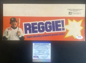 1978 Reggie Jackson Signed Reggie Bar Shelf Ad Original RARE Yankees Auto Psa - Picture 1 of 10