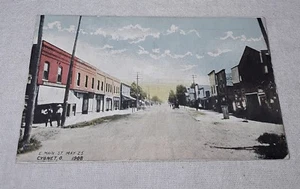 VINTAGE 1908 CYGNET OHIO EAST MAIN STREET POSTKARTE - Bild 1 von 2