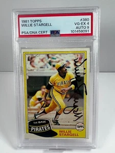 SIGNED 1981 Topps - #380 Willie Stargell PSA AUTO 9 AUTOGRAPH AU - Picture 1 of 2